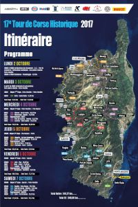 Le tracé du Tour de Corse Historique 2017